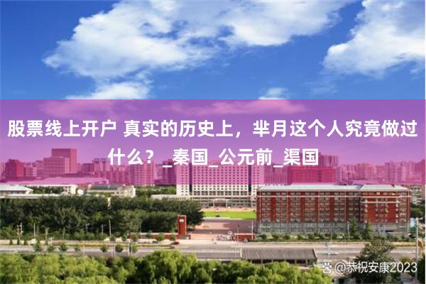 股票线上开户 真实的历史上，芈月这个人究竟做过什么？_秦国_公元前_渠国