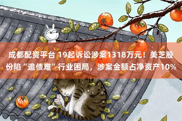 成都配资平台 19起诉讼涉案1318万元！美芝股份陷“追债难”行业困局，涉案金额占净资产10%